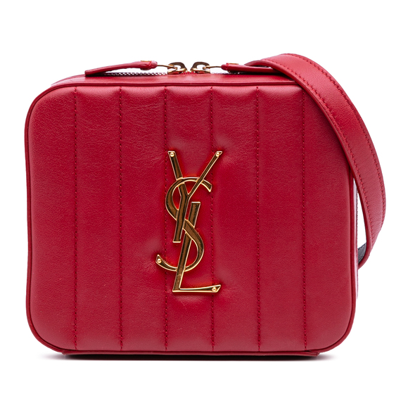 Pre-Loved Saint Laurent Lambskin Matelasse Monogram Vicky Belt Bag - Picture 1 of 12